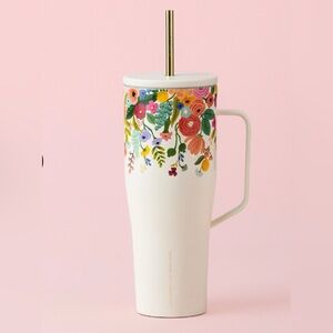 Anthropologie Rifle Paper Co x Corkscicle Tumbler 40oz New Garden Party